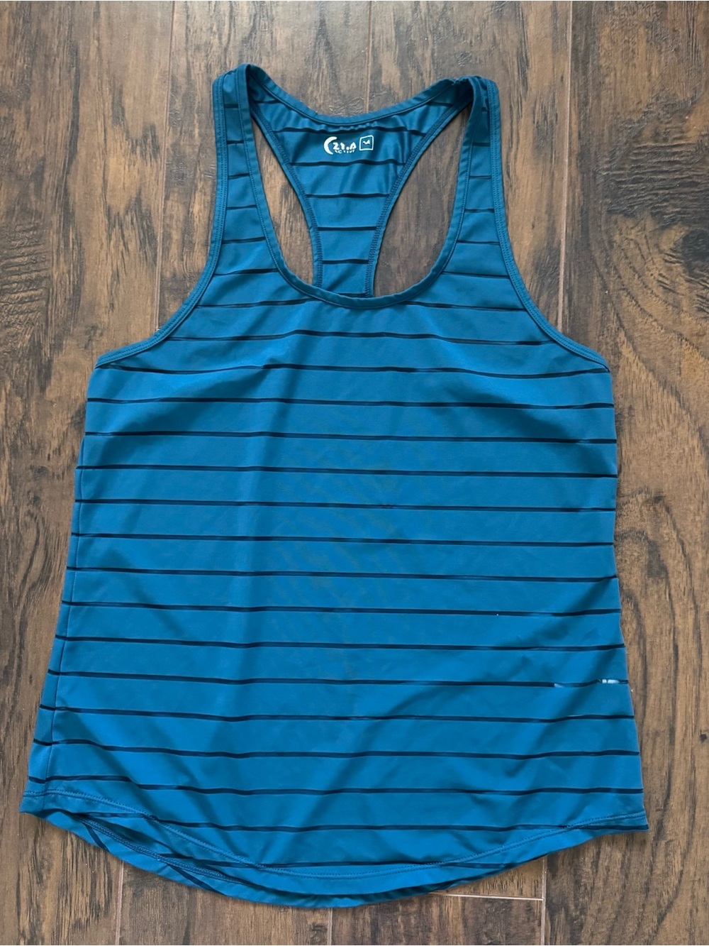 Zyia Active Medium Teal Blue Athletic Tank Top